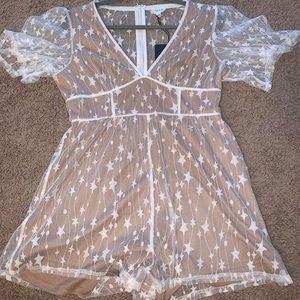 Lacey star sheer romper